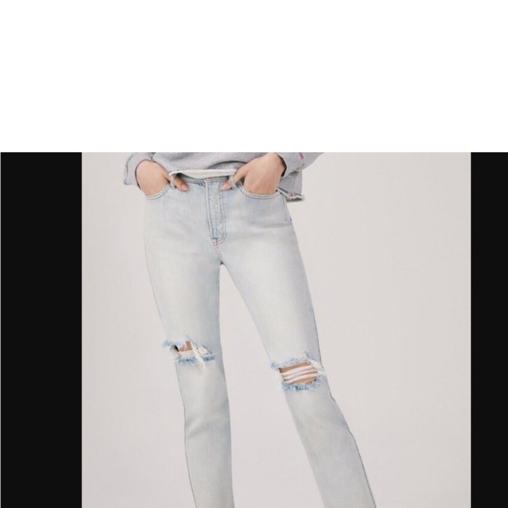Something Navy Light Blue Distressed Women's Jeans